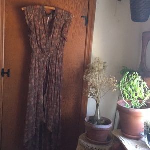 Free people sheer floral vest or over slip